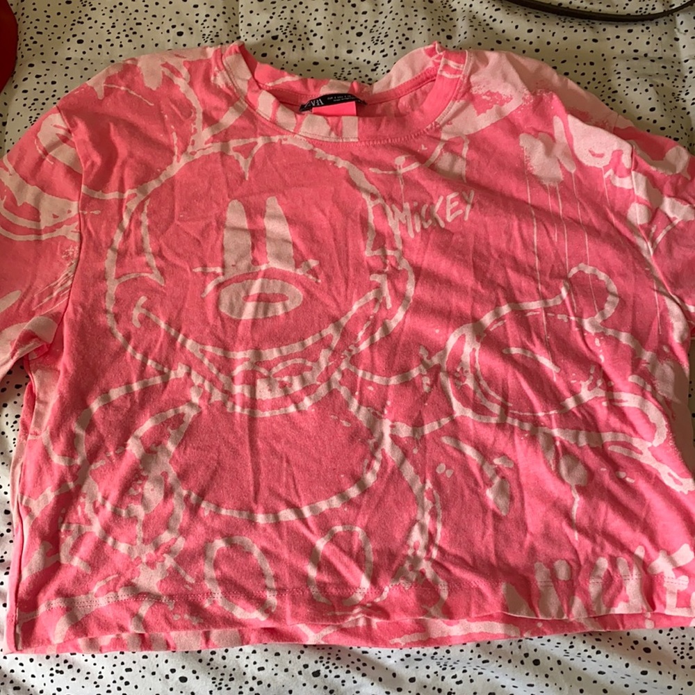 Zara SS21 Cropped Mickey T-Shirt